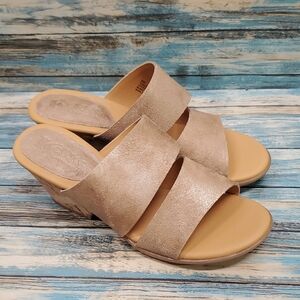 Kork-Ease Beige Wedge Sandals